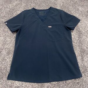 FIGS Navy V-Neck Scrub Top